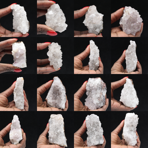 Rohquarz aus Marokko, Kristalle mit Goethit-Einschlüssen