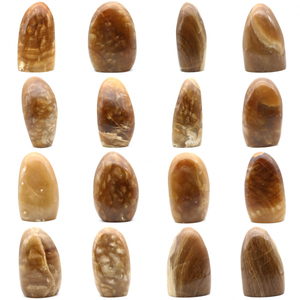 Natürlicher Honig-Calcit-Stein