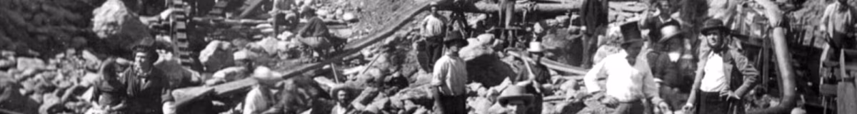 Die Geschichte des Goldrauschs in den Vereinigten Staaten Mining on the American River near Sacramento circa 1852