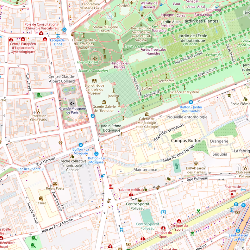 Galerie für Geologie und Mineralogie des Jardin des Plantes in Paris paris museeum openstreetmap