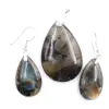 Anhänger und Ohrringe aus Labradorit und Silber 925 - 0