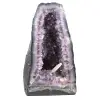 Amethystdruse mit Calcitkristall - 0