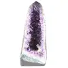 Amethystdruse mit Calcitkristall - 0