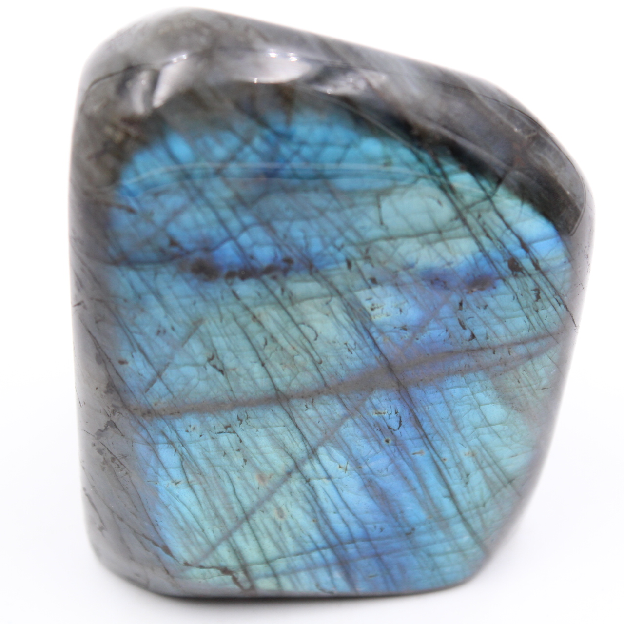 Blauer Labradoritstein, polierte freie Form