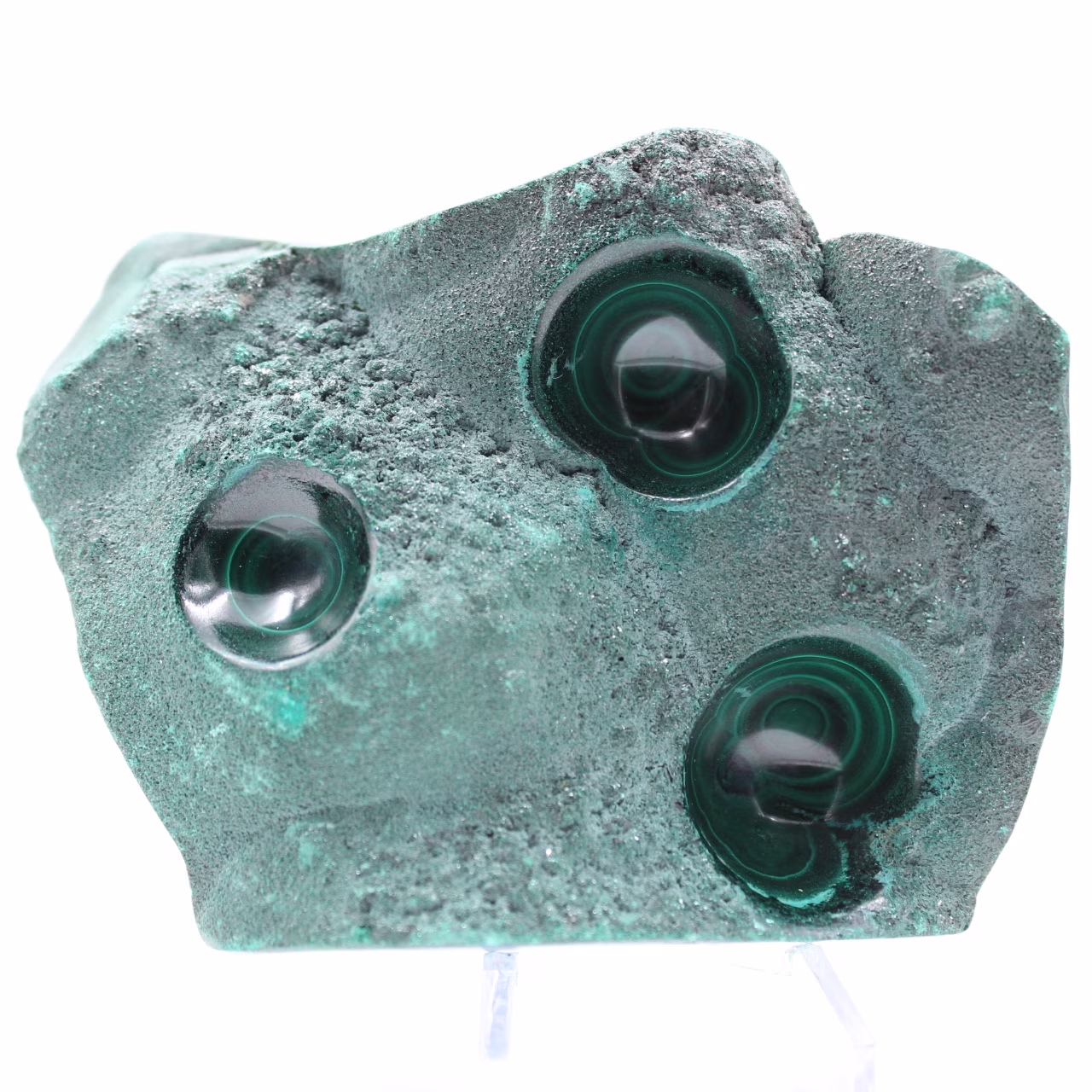 Halbpolierter Malachitblock