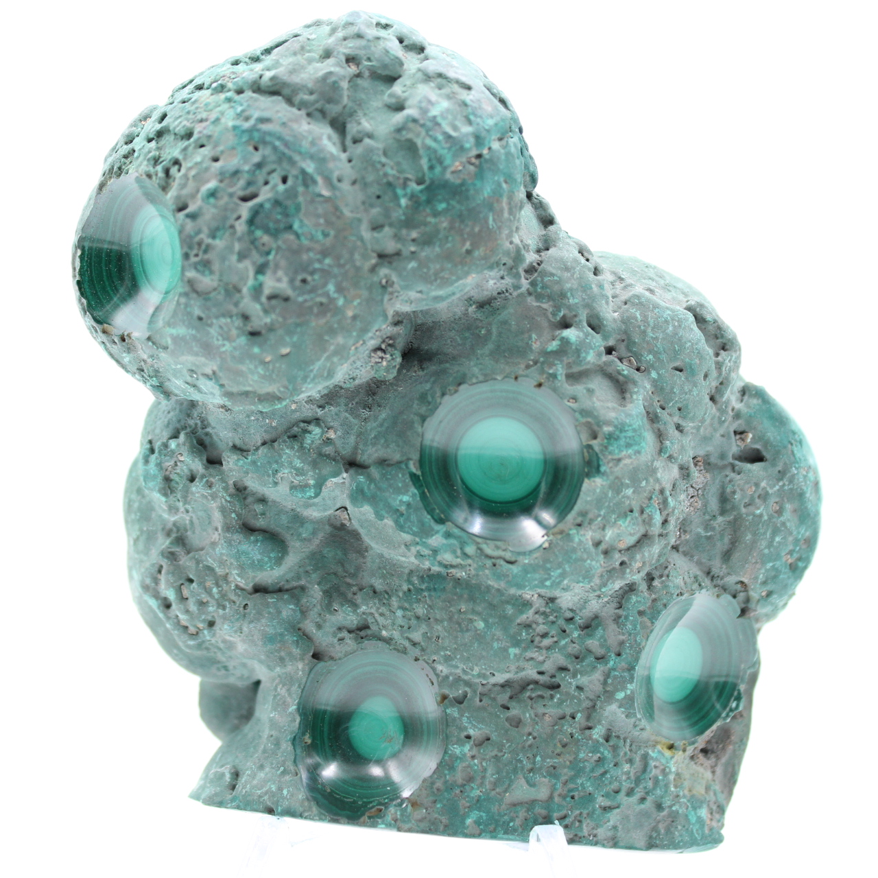 Halbpolierter Malachitblock