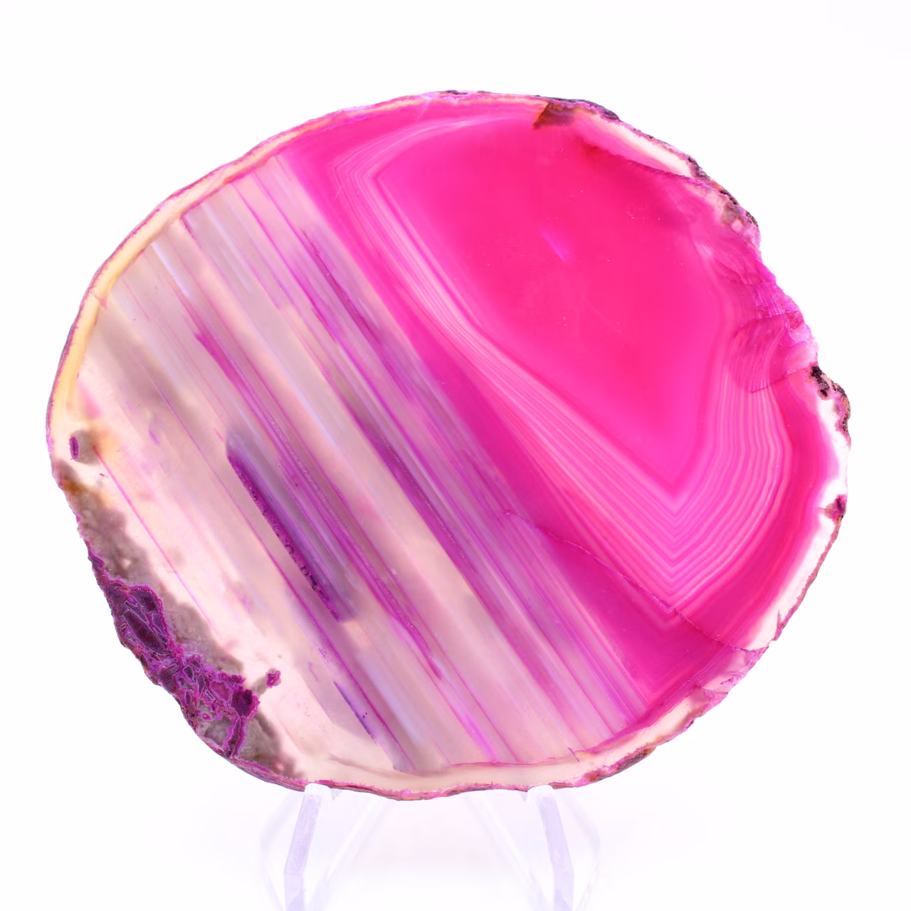 Scheibe rosa Achat