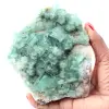 Kubische Kristalle aus grünem Fluorit auf massivem Fluorit - 0