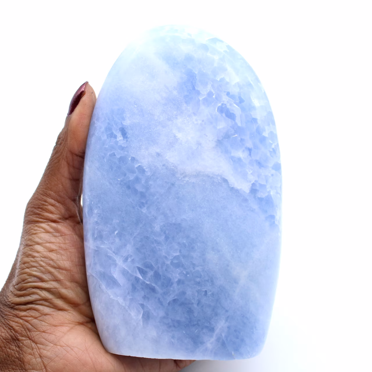 Polierter blauer Calcit aus Madagaskar