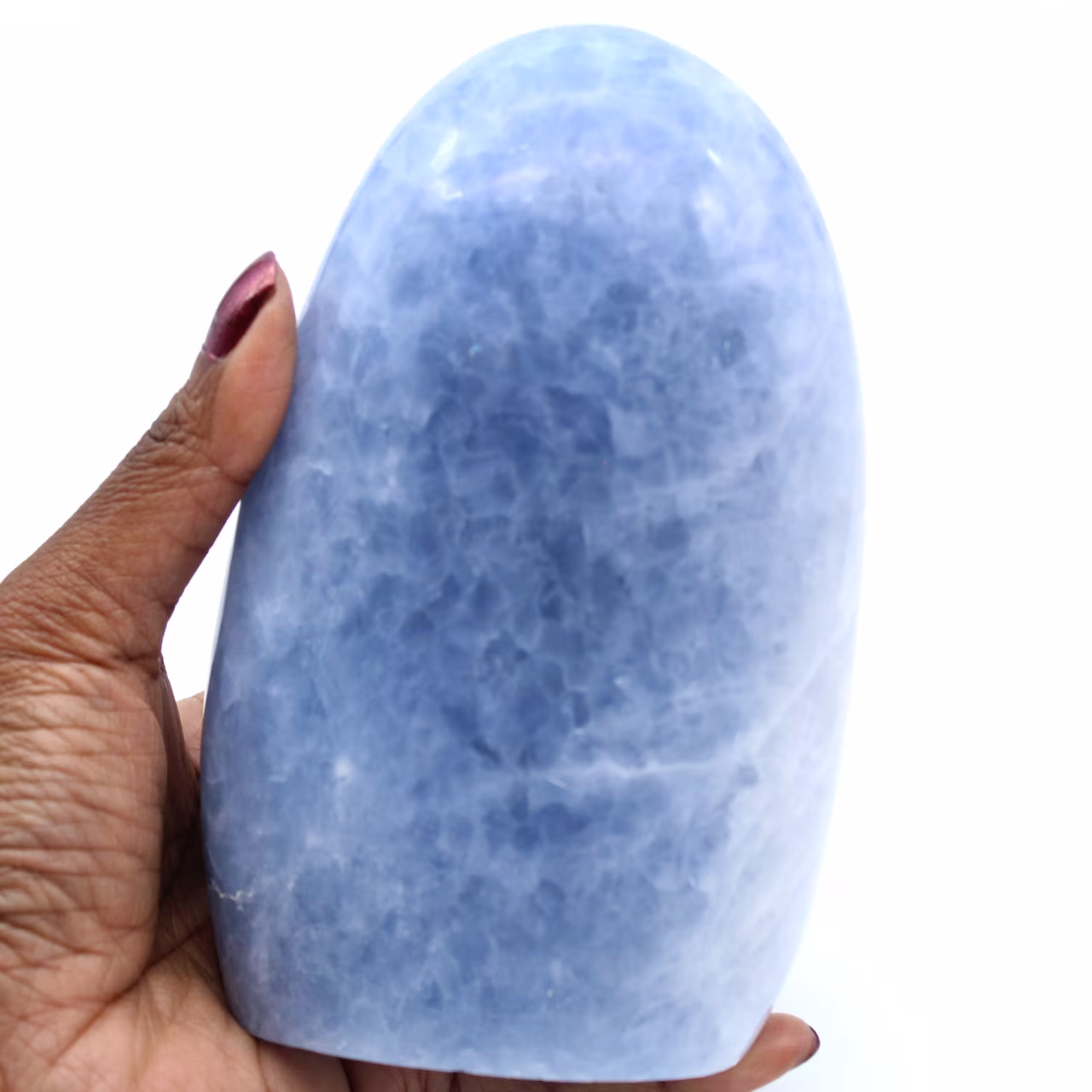 Poliertes blaues Calcitgestein