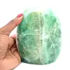 Polierter grüner Fluoritstein - 1