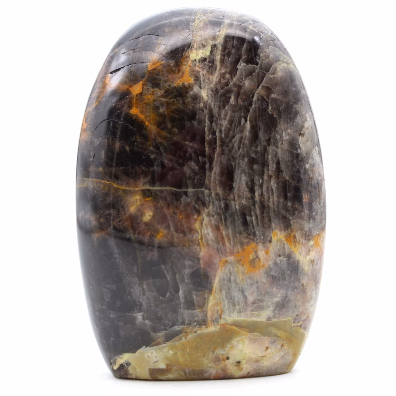 Freiform-Mikrolinienstein aus schwarzem Mondstein