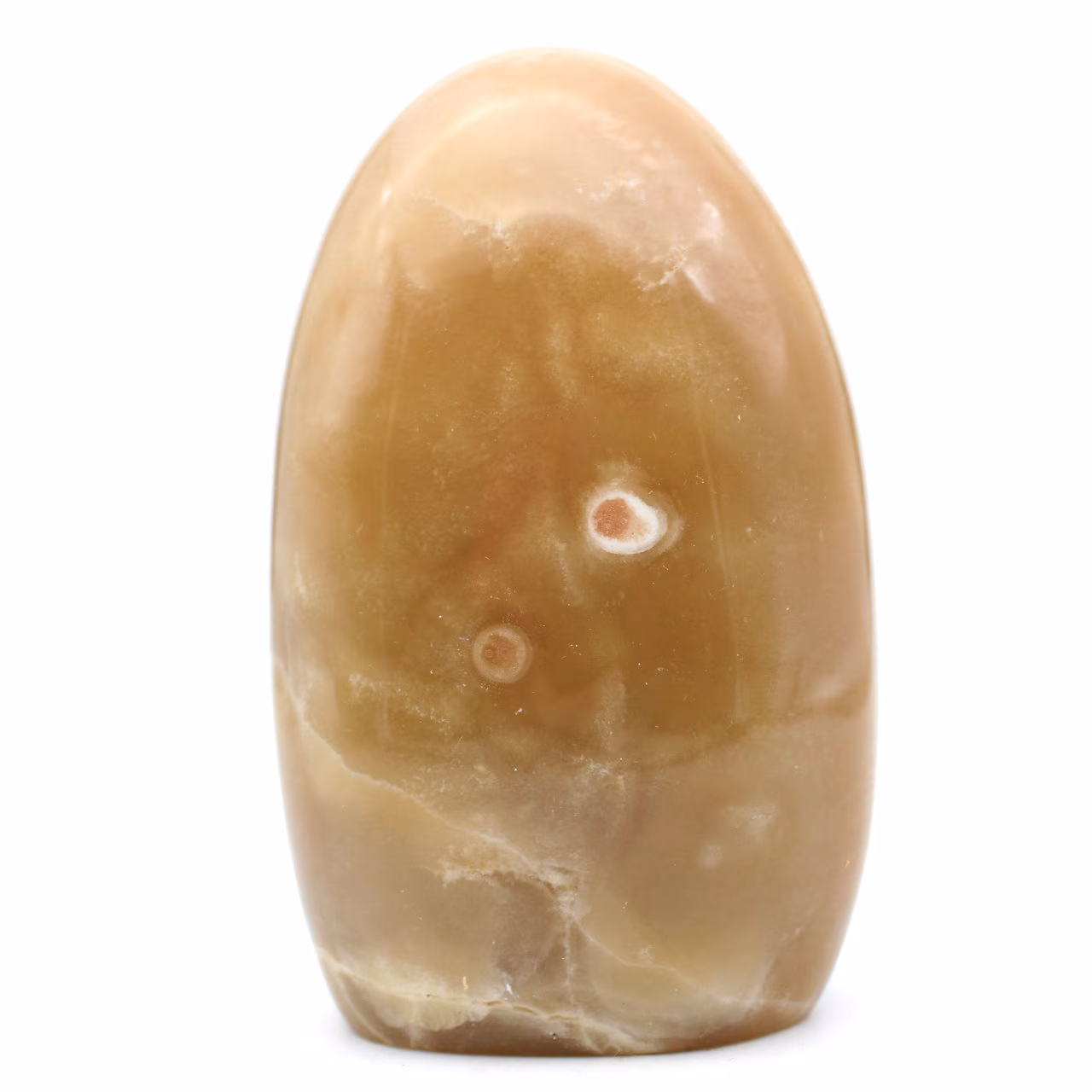 Freiform-Honig-Calcit-Stein