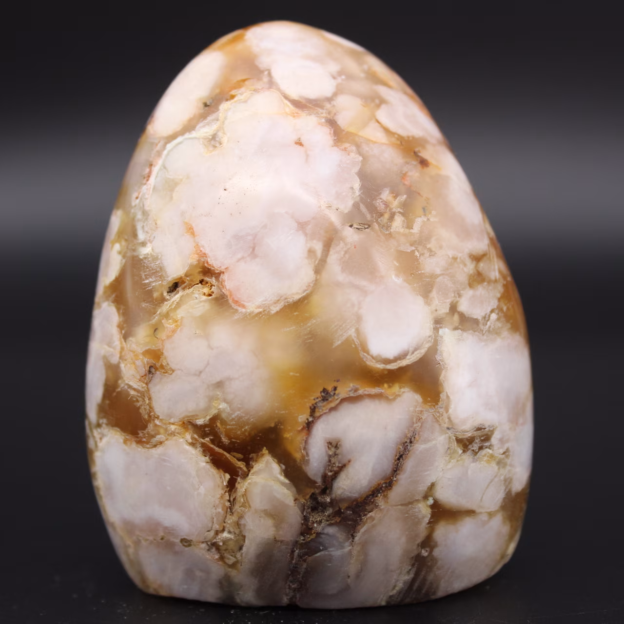 Free form agate flower stone