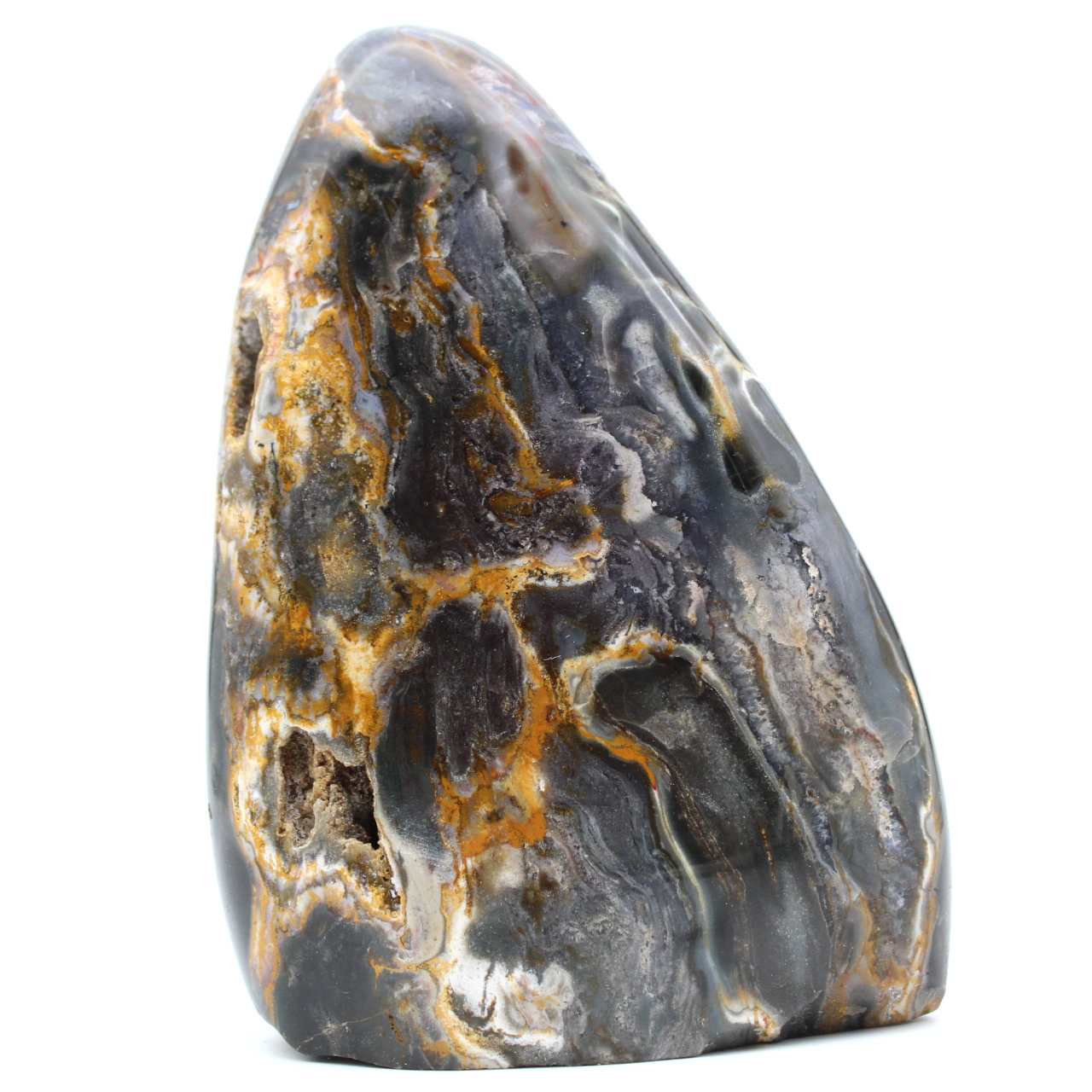 Polychromer Jaspis Dekorationsstein