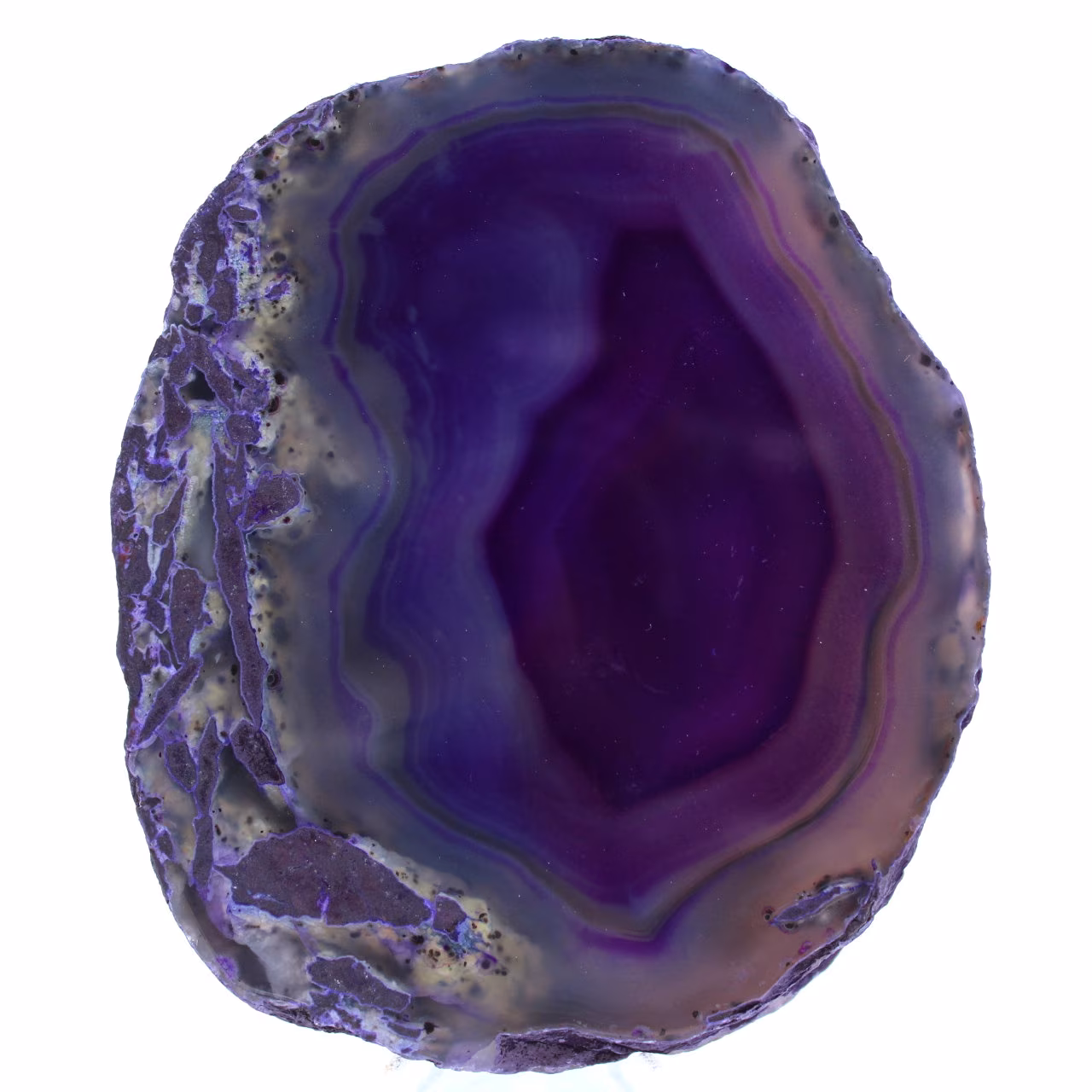 Scheibe aus violettem Achatmineral