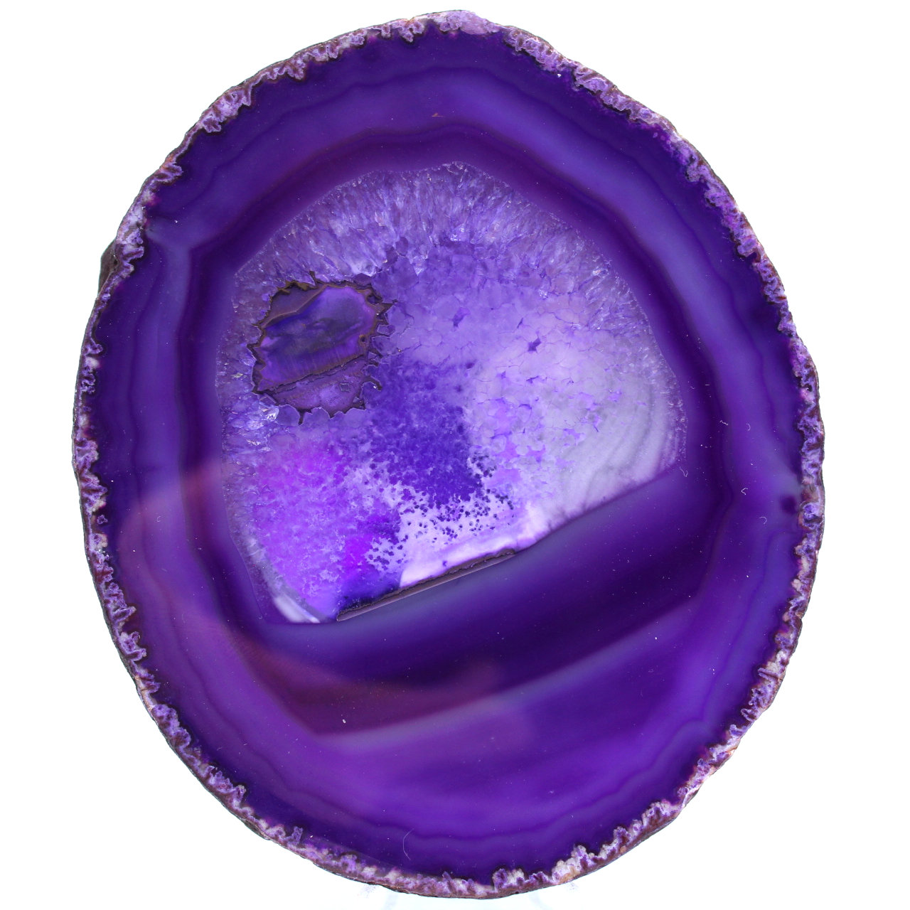 Dekorative violette Achatscheibe