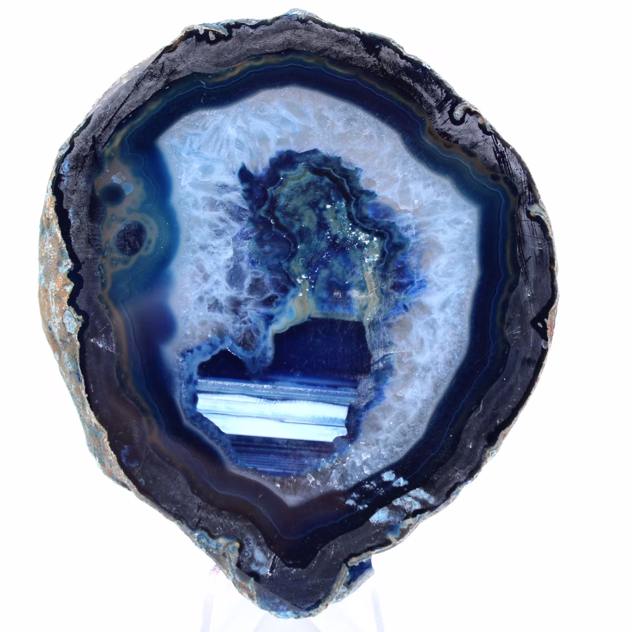 Brasilianischer blauer Achat