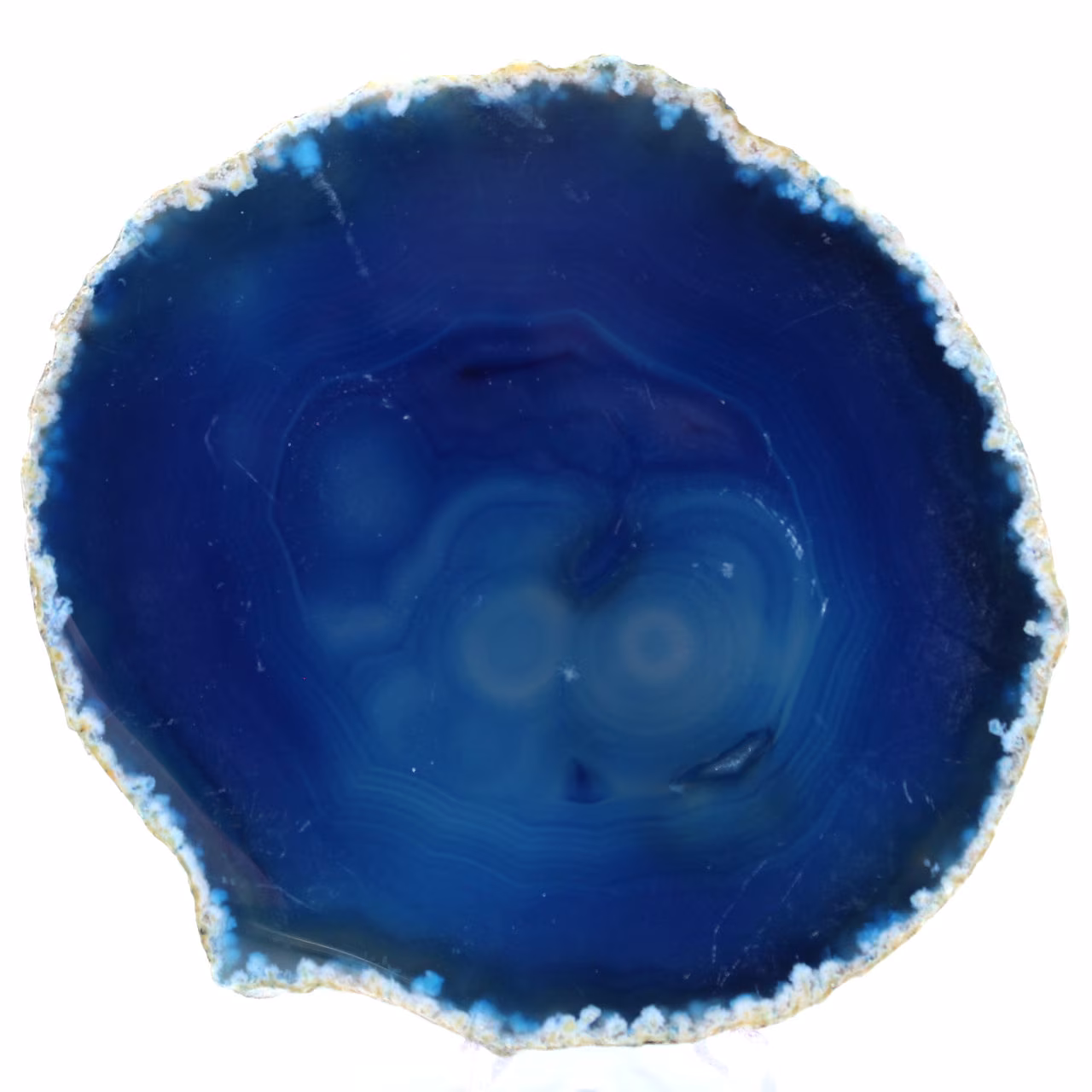 Scheibe mineralischer blauer Achat