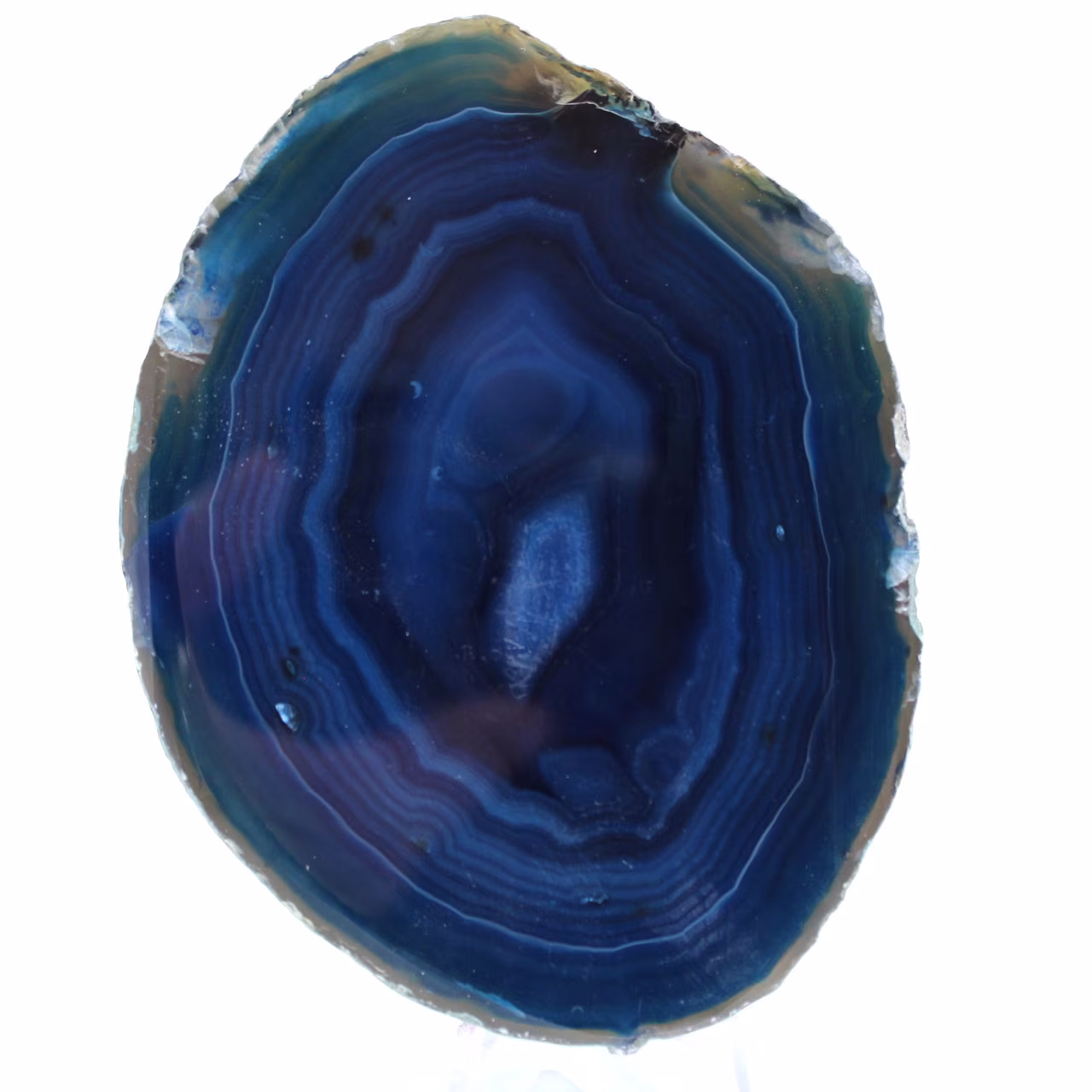Scheibe mineralischer blauer Achat