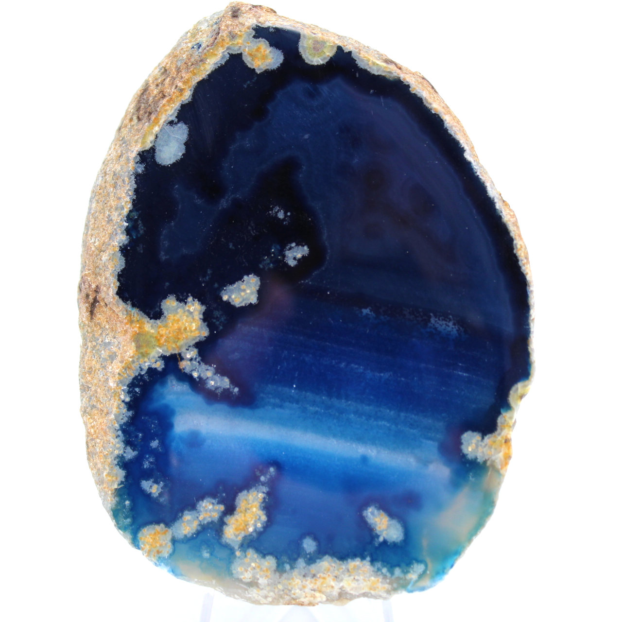 Achat Blau Edelstein Scheiben Brasilien 5 Stück ca 3-6 cm Durchmessers 