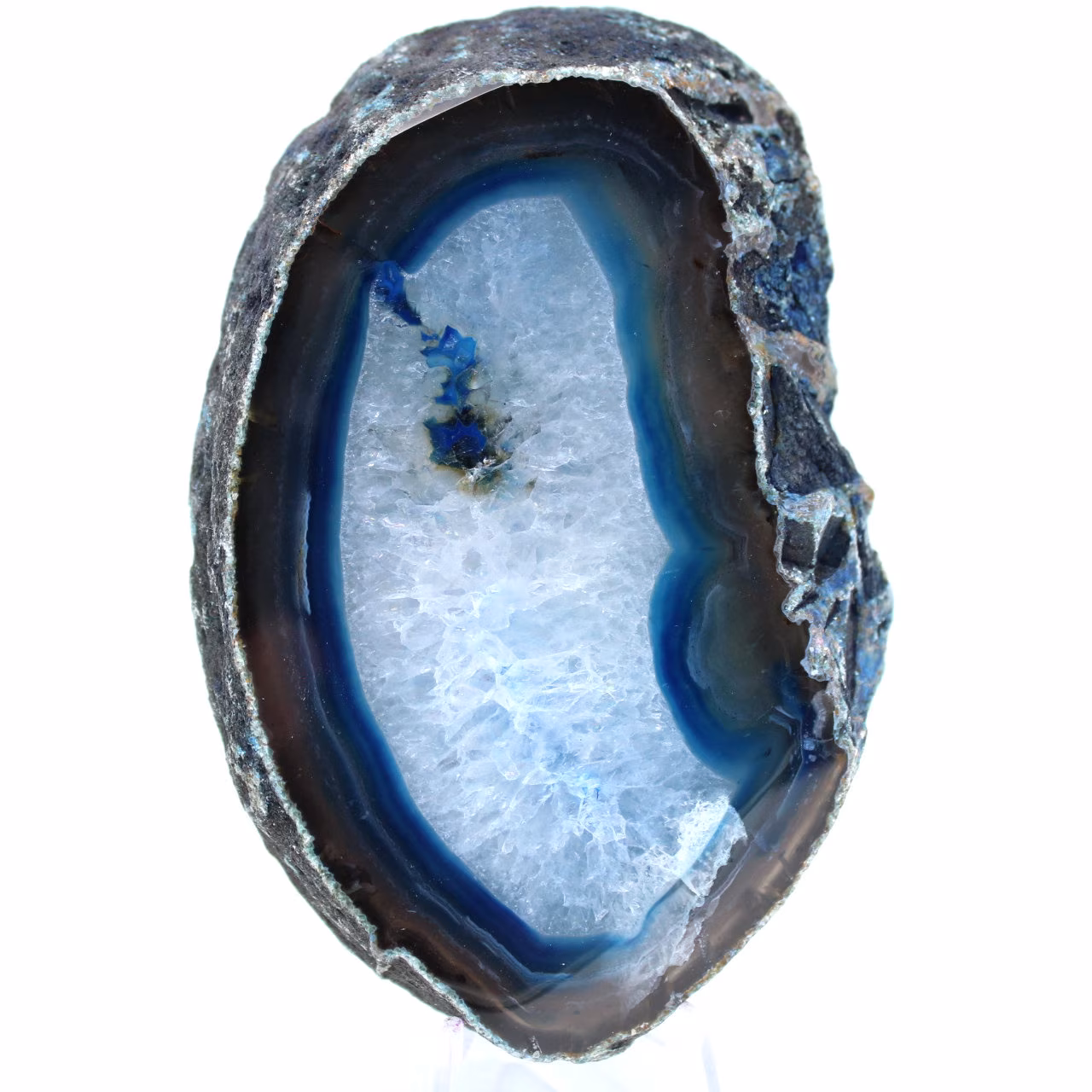Scheibe mineralischer blauer Achat