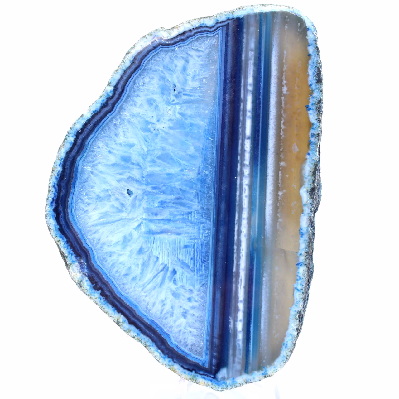 Dekorative blaue Achatscheibe