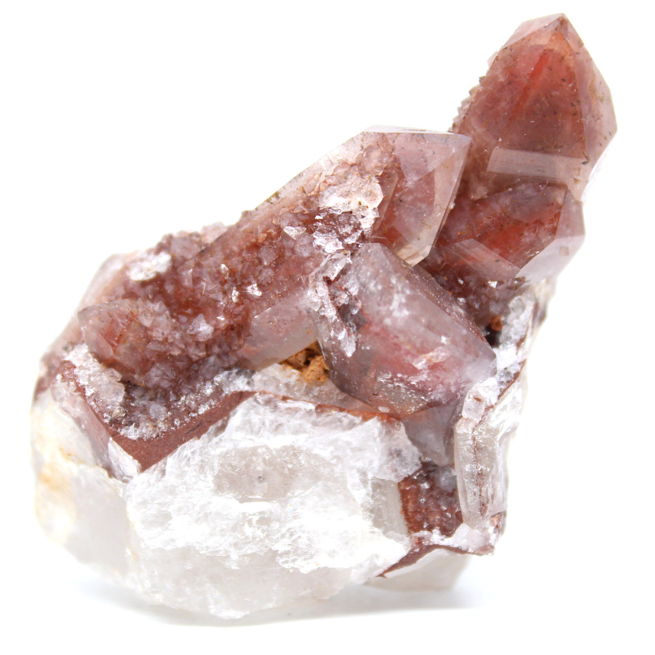 Rote quarzkristalle