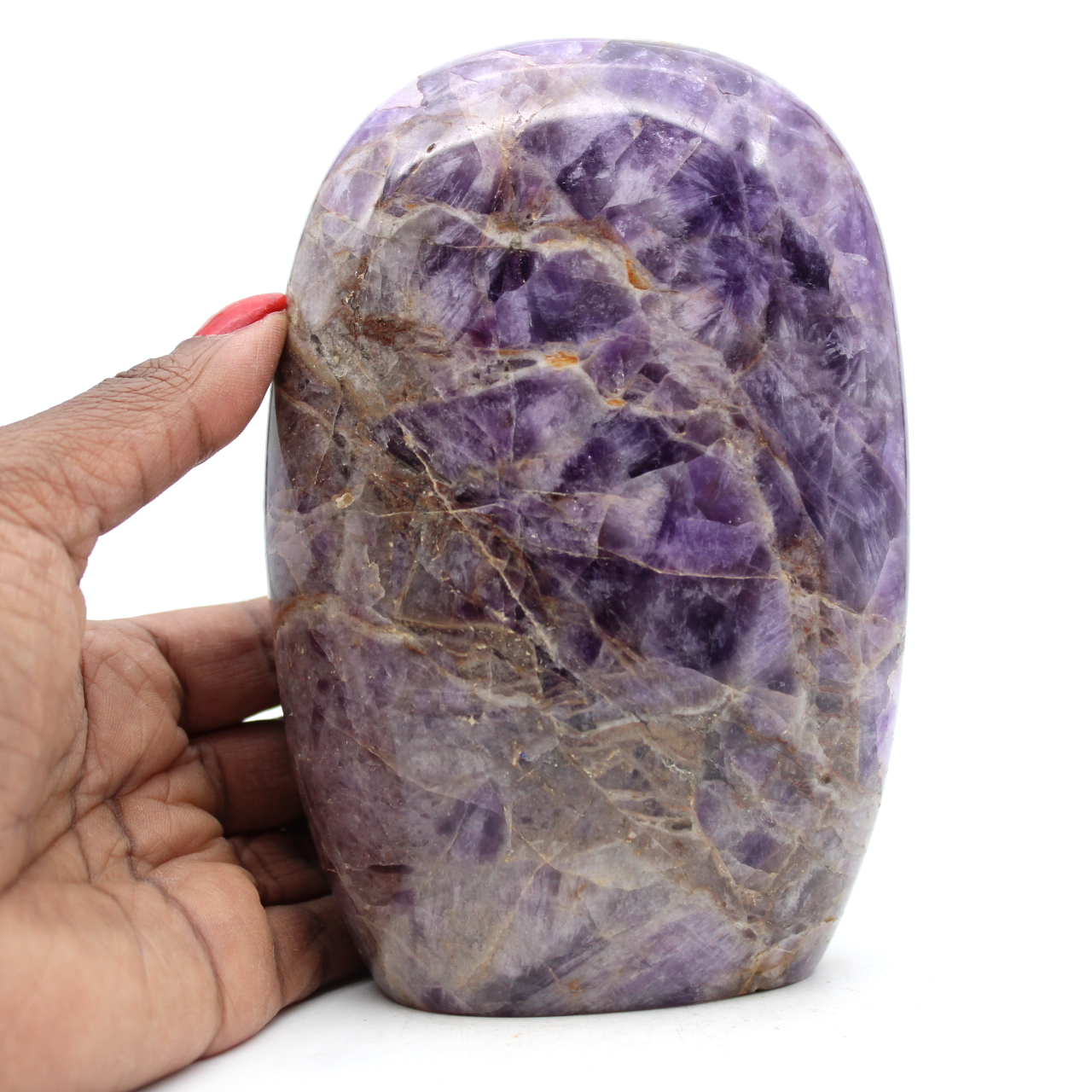 Polierter amethyst-stein