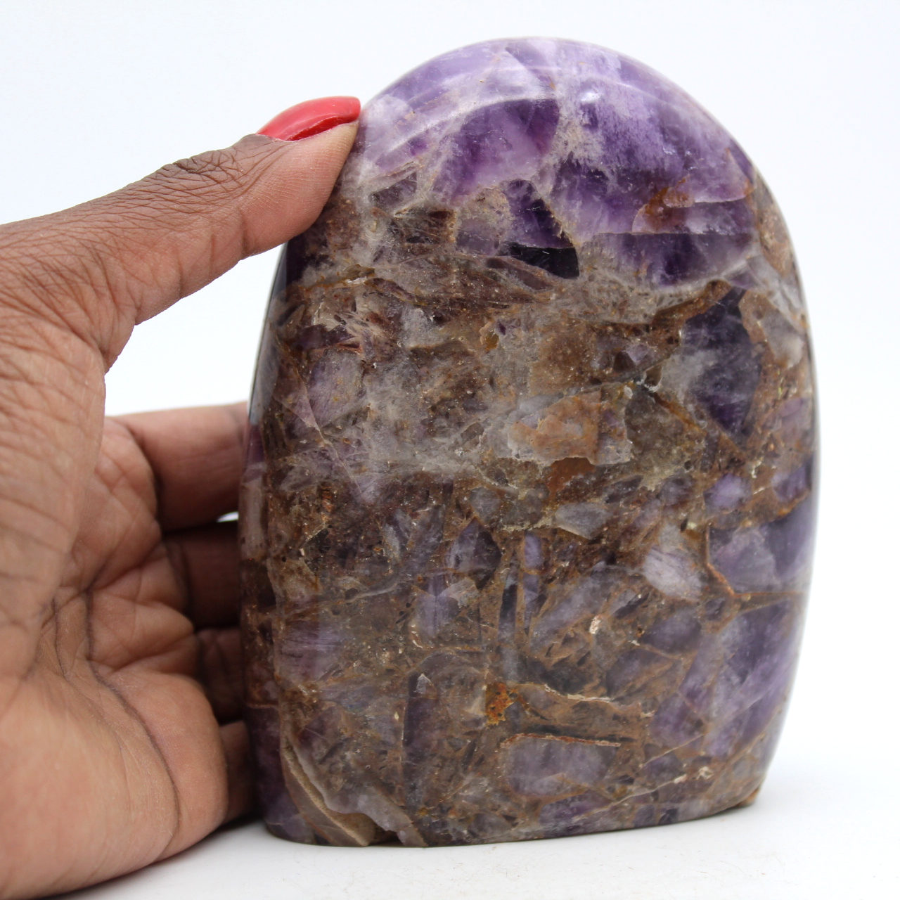 Polierter amethyst-felsen