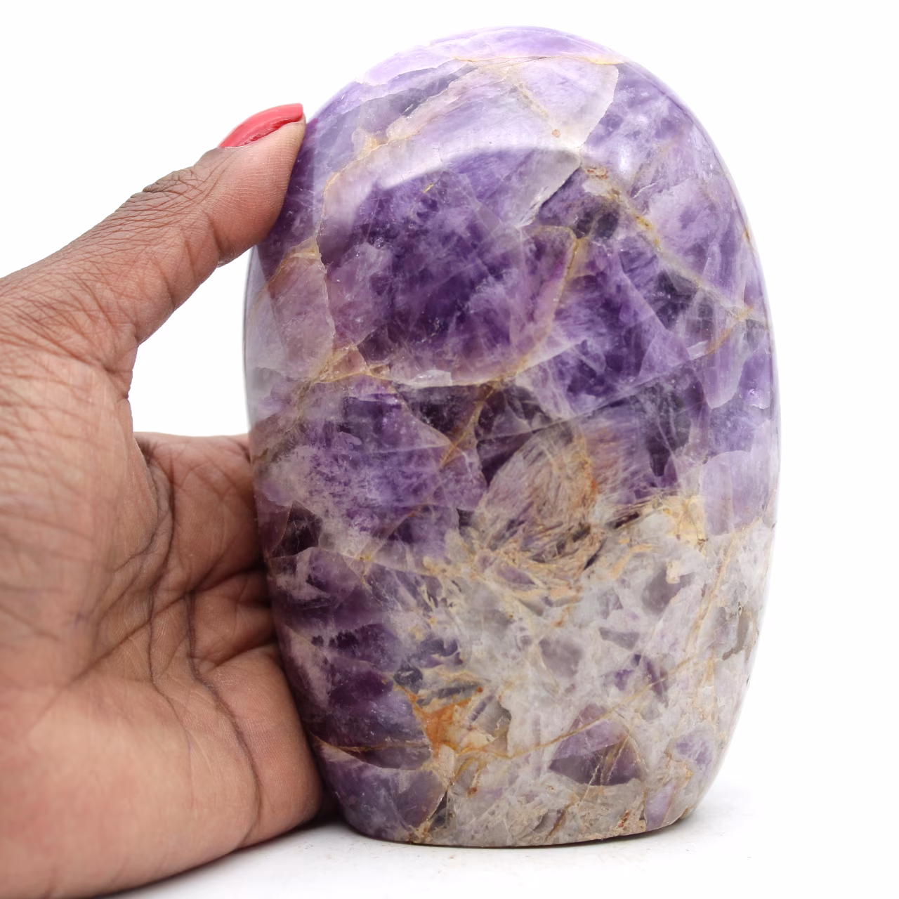 Polierter freiform-amethyst