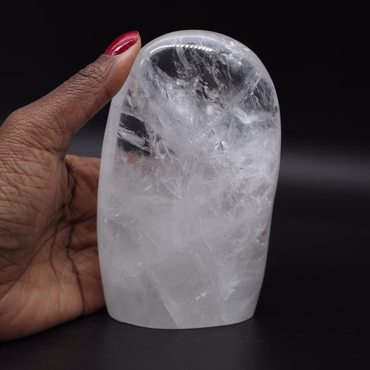 polished rock crystal
