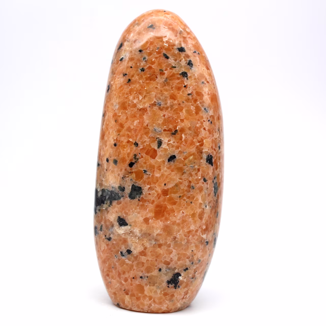 Polierter orangefarbener calcit