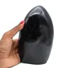 Schwarzer Turmalin, polierte Freiform - 0
