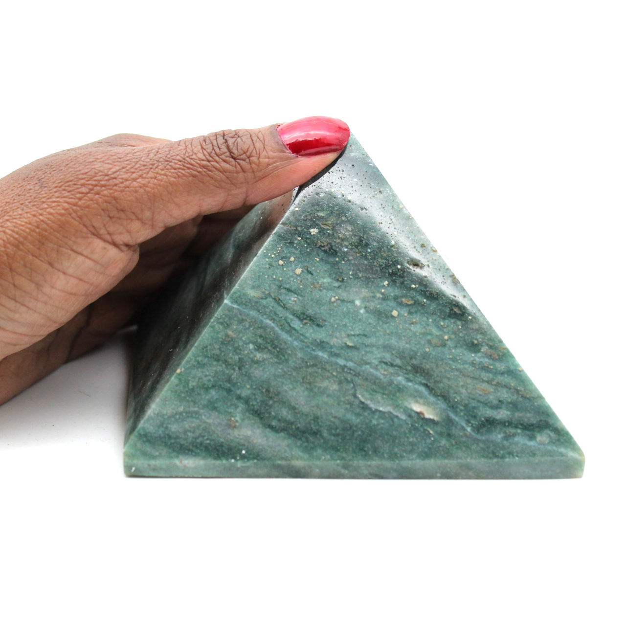 Grüne jaspis-pyramide