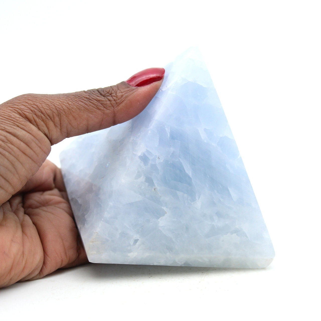 Blaue calcitpyramide