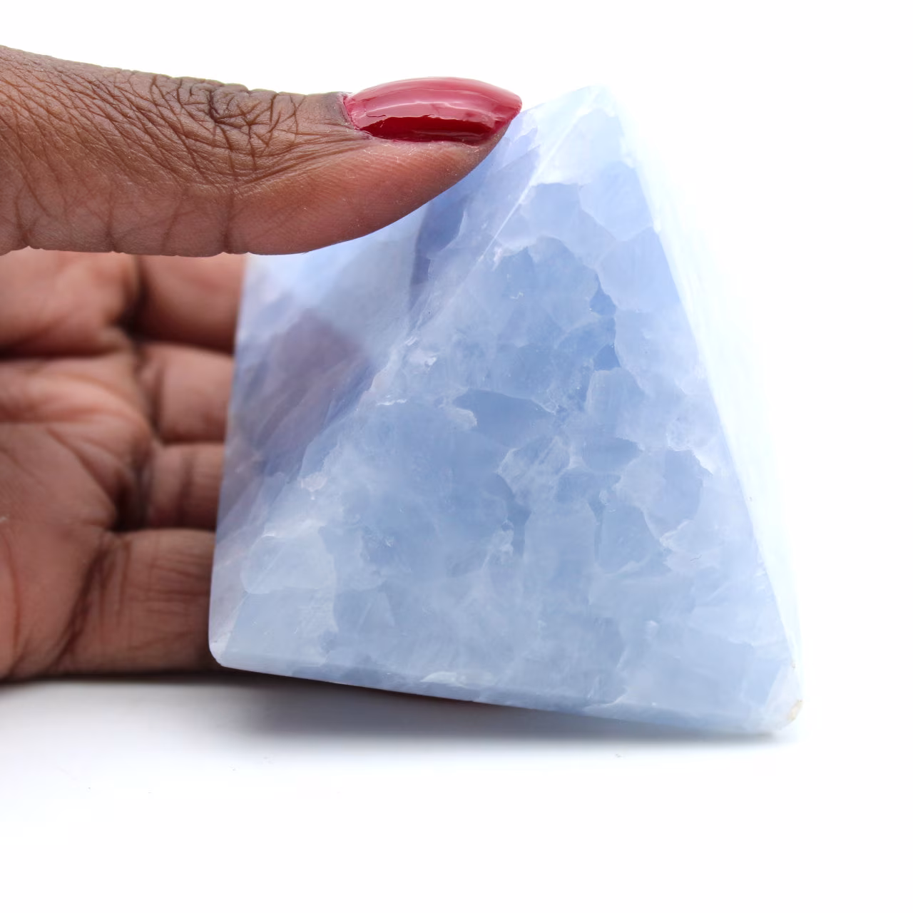 Blaue calcitpyramide