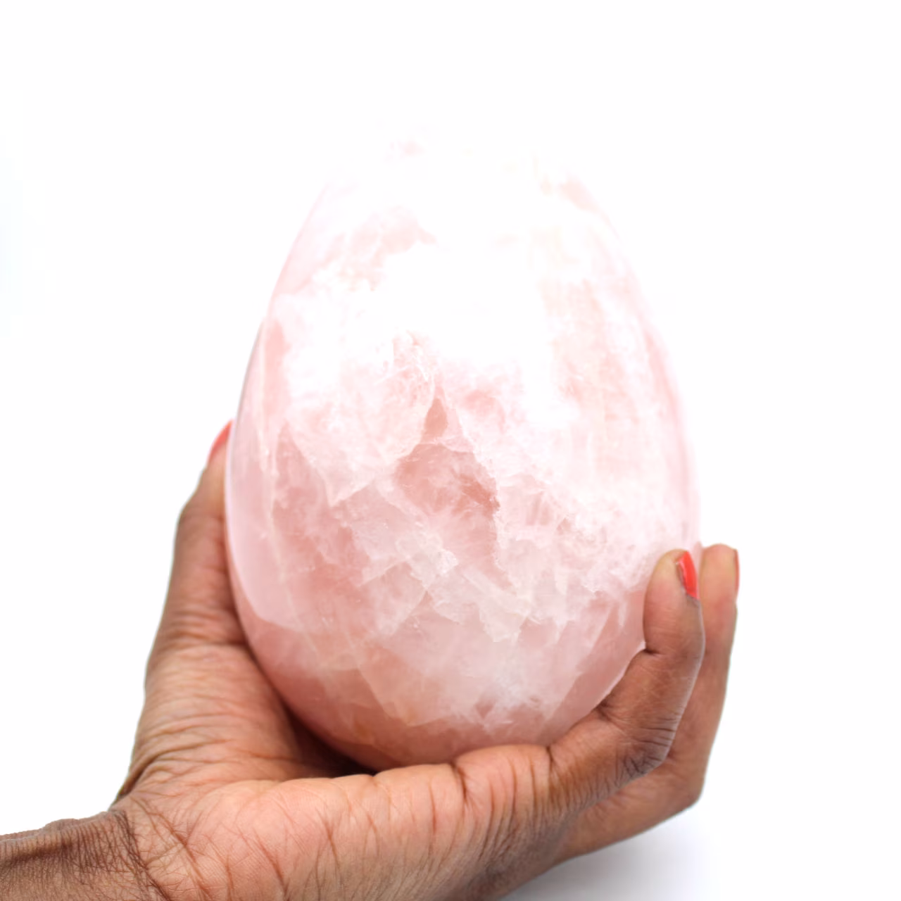 Rosenquarz-mineral-ei