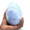 Blaues calcit-mineral-ei - 0