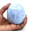 Blaues calcit-mineral-ei - 0