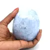 Blaues calcit-mineral-ei - 0