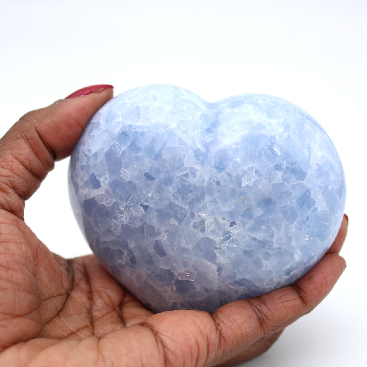 Herz aus blauem calcit
