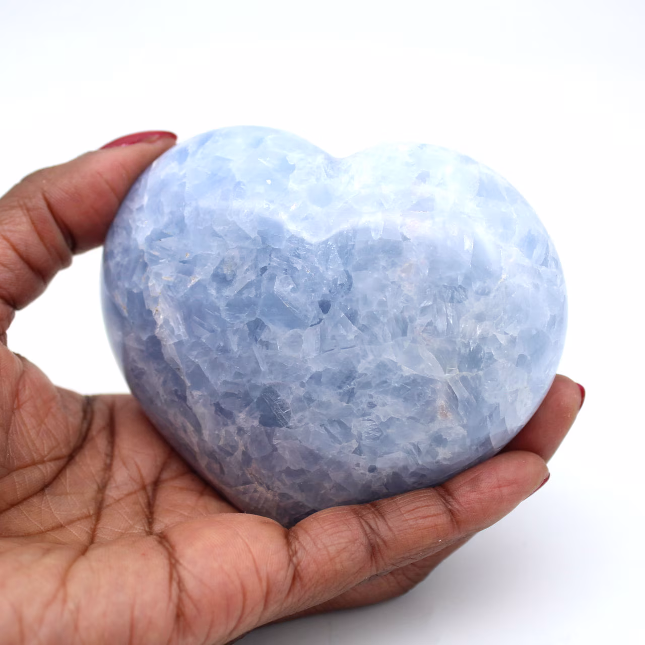 Herz aus blauem calcit