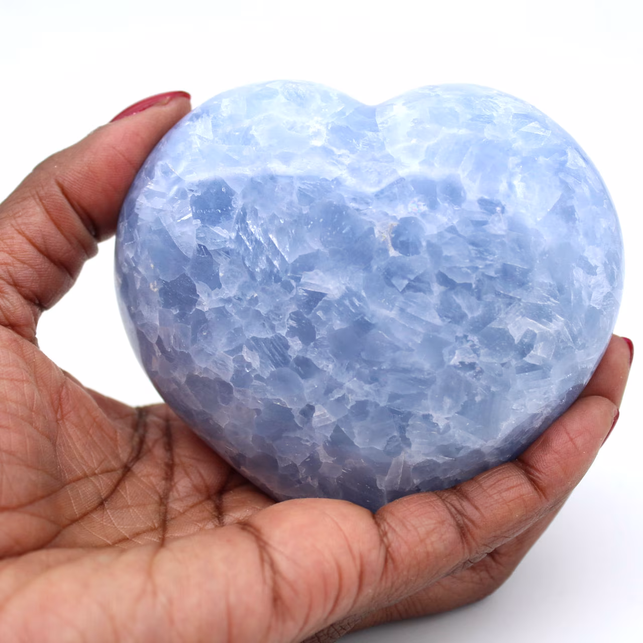 Herz aus blauem calcit