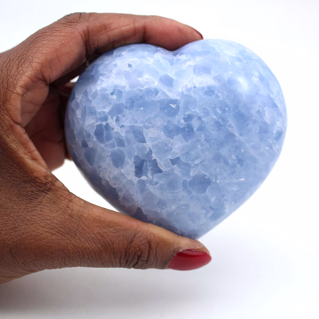 Herz aus blauem calcit