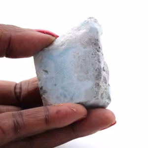 Halbpolierte Larimar-Plakette