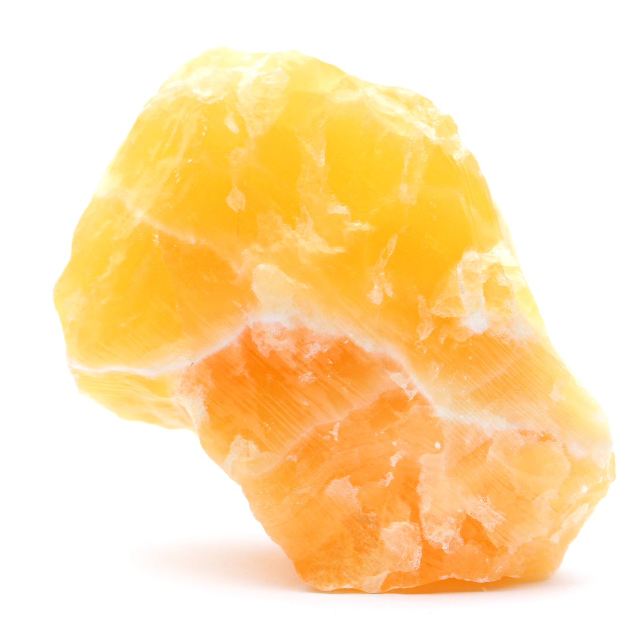 Roher orangencalcit