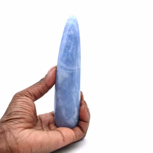 Blauer calcit-massagestab