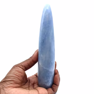 Blauer calcit-massagestab
