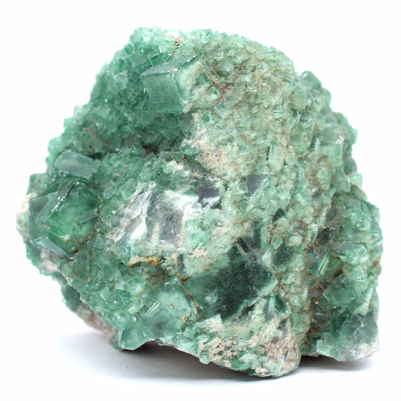 Kubische kristallisation von fluorit aus madagaskar